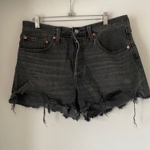 Levi’s 501 black jean shorts
